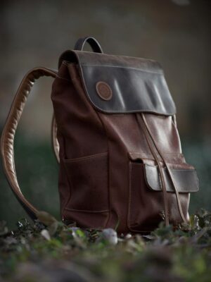 Classic Brown Leather Backpack – Vintage Everyday Travel Bag
