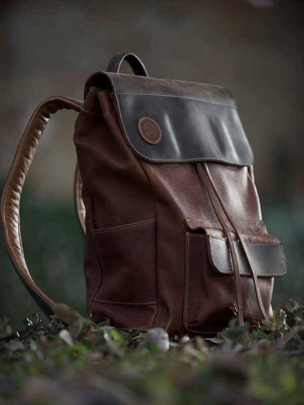 Classic Brown Leather Backpack – Vintage Everyday Travel Bag